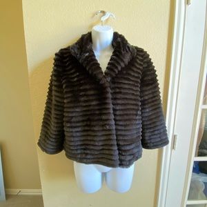 Small black Express faux fur cropped Jacket